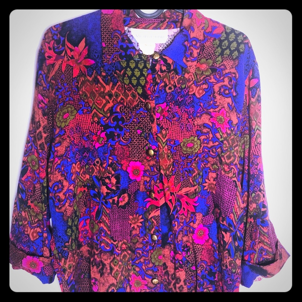 Vintage michelle stuart blouse medium